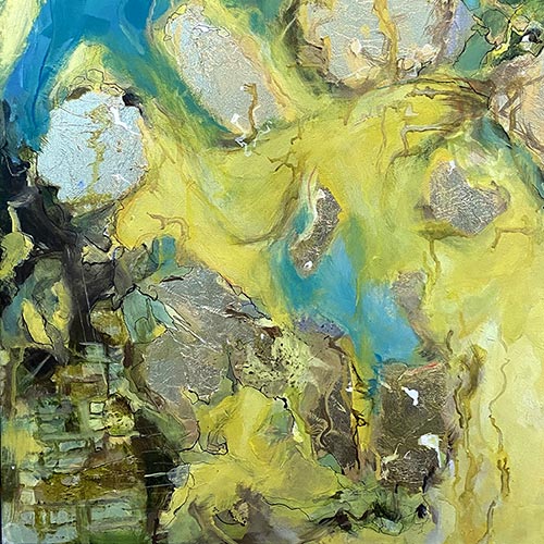 Wetland Edges Painting by Marian Keeler