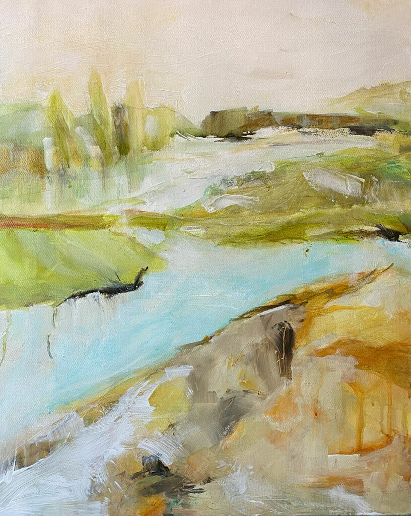 Geyser Field 1 Painting by Marian Keeler