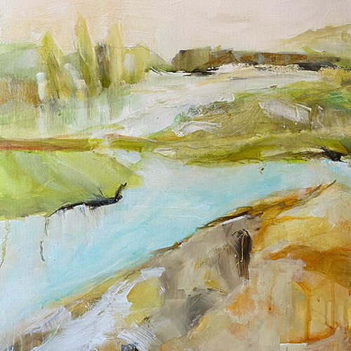 Geyser Field 1 Painting by Marian Keeler